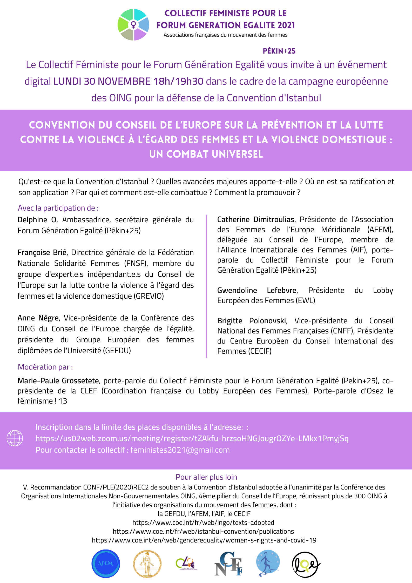 Conférence du collectif FGE 2021 - Visuel affiche invitation